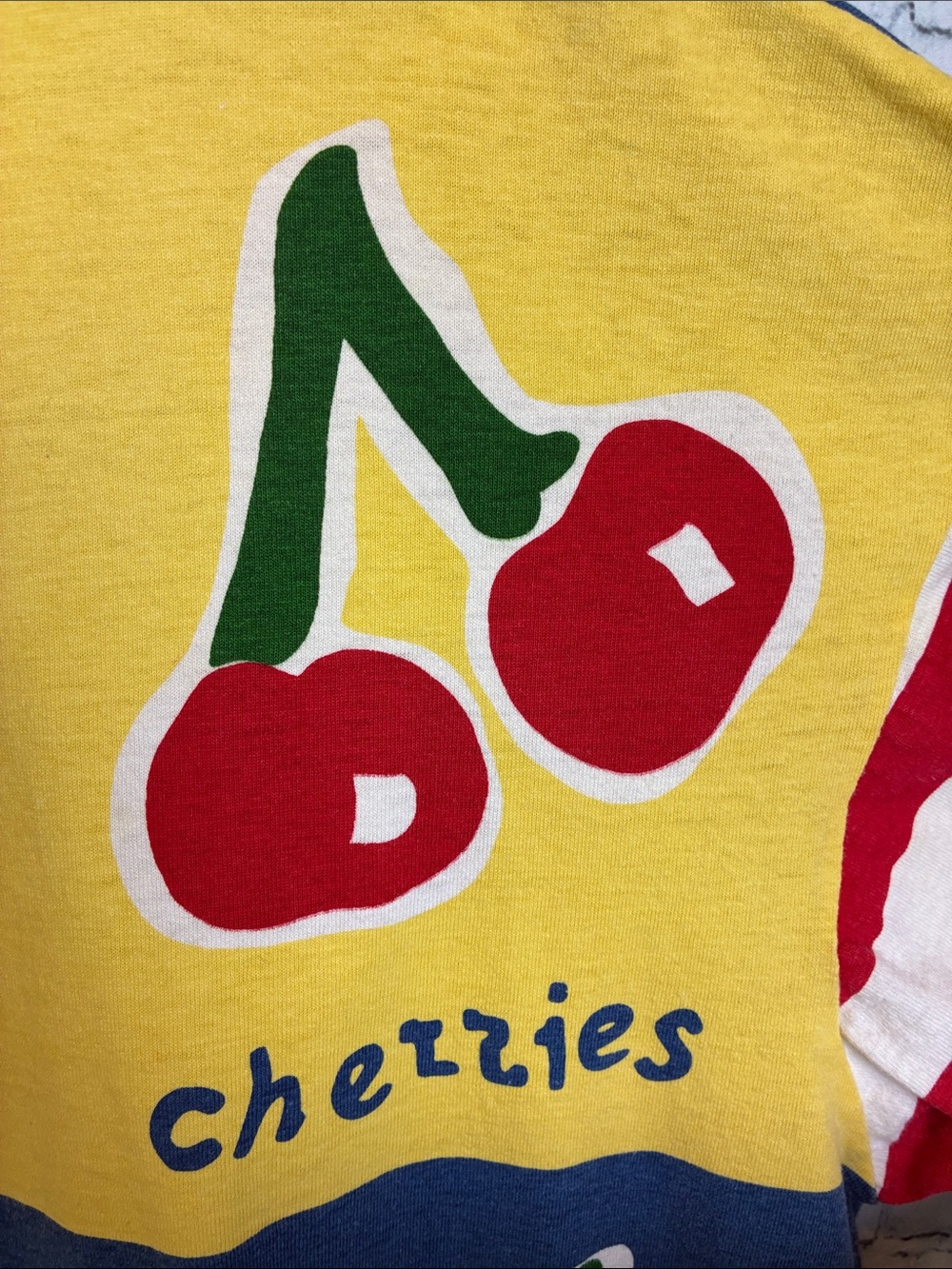 Vintage Summer Fruits Boutique Europa All Over Print AOP Colorful Shirt or Tee M - Picture 5 of 16